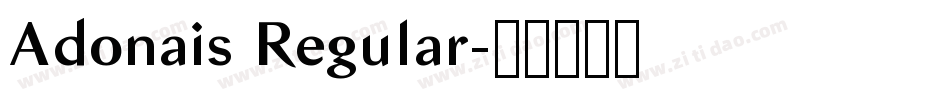 Adonais Regular字体转换